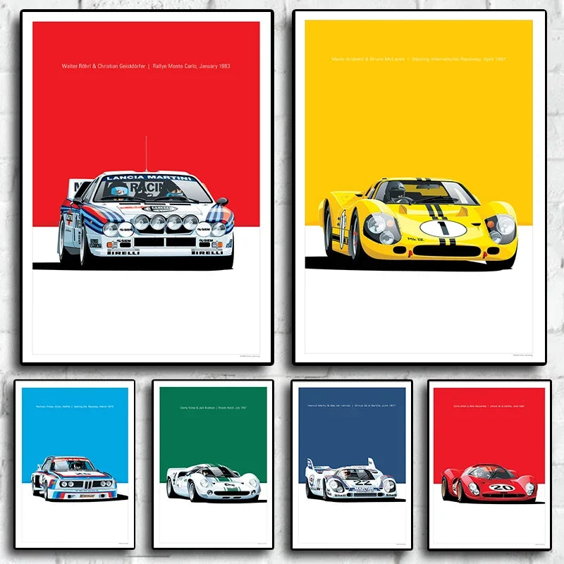 Retro Car Wall Art
